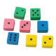 Pack de 8 Gommes Dé Couleurs Assorties Forme Originale Pour École ou Bureau