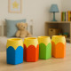 Lot de 4 Pots à Crayons en Forme de Crayon 10 cm Plastique Coloré pour Bureau ou Chambre