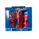 Set Repas Enfant Spiderman avec Boîte à Gouter et Gourde 420ml Plastique Bleu pour Ecole et Sorties