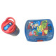 Set Repas Enfant Avengers avec Boîte à Gouter et Gourde 420ml Plastique Bleu pour Ecole et Sorties