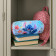 Trousse Enfant Stitch Forme Cylindre 23cm Grande Capacité Bleu et Rose Idéale pour l'École et le Bureau