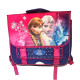 Cartable Reine des Neiges Fille 37 cm rose et violet avec 2 compartiments, poche frontale et bretelles matelassées