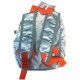 Sac à Dos Maternelle Reine des Neiges Bleu Brillant avec 1 Poche et Bretelles Orange Ajustables pour École ou Sortie 25 cm