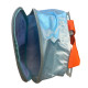 Sac à Dos Maternelle Reine des Neiges Bleu Brillant avec 1 Poche et Bretelles Orange Ajustables pour École ou Sortie 25 cm
