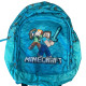 Sac à Dos Enfant Minecraft 38cm Bleu avec 2 Compartiments Idéal École Primaire ou Sortie