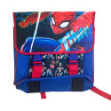 Cartable Spiderman 35 cm rouge et bleu avec 2 compartiments, poche frontale et bretelles matelassées