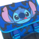 Cartable Stitch 35 cm rouge et bleu avec 2 compartiments, poche frontale et bretelles matelassées
