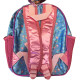 Sac a Dos Reine des Neiges relief 3D 31 cm Rose et Bleu avec 1 Compartiment, Bretelles Matelassées Ajustable