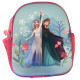 Sac a Dos Reine des Neiges relief 3D 31 cm Rose et Bleu avec 1 Compartiment, Bretelles Matelassées Ajustable