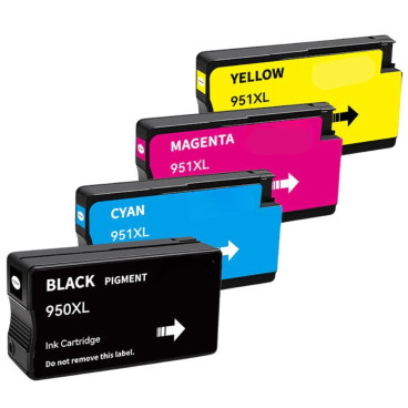 Pack de Cartouches Compatibles HP 950-951 XL pour Imprimantes Office Jet Pro