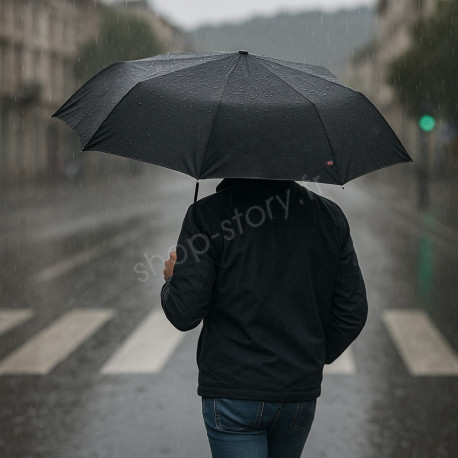 Parapluie Cristaflor Automatique Pliable 32 cm Résistant au Vent Fibre de Verre Tissu Déperlant avec Poignée Lumière