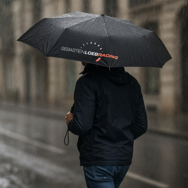 Parapluie Sebastien Loeb Racing Automatique Pliant 30 cm Résistant au Vent Tissu Déperlant Manche Ergonomique