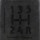 Pommeau de levier de vitesse chrome & noir avec manchon intégré – Peugeot, Citroën, DS