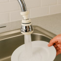 Embout Robinet 360° Chrome Blanc – Économie d’Eau & Filtration