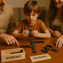 Jeu de Dominos Classique en Bois 28 Pièces Jeu de Société Traditionnel pour Famille et Enfants