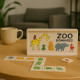 Jeu de Dominos Animaux en Bois 28 Pièces Colorés pour Enfants Apprentissage Formes et Couleurs