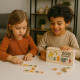 Jeu de Dominos Animaux en Bois 28 Pièces Colorés pour Enfants Apprentissage Formes et Couleurs