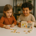 Jeu de Dominos Animaux en Bois 28 Pièces Colorés pour Enfants Apprentissage Formes et Couleurs
