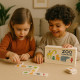 Jeu de Dominos Animaux en Bois 28 Pièces Colorés pour Enfants Apprentissage Formes et Couleurs