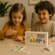 Jeu de Dominos Animaux en Bois 28 Pièces Colorés pour Enfants Apprentissage Formes et Couleurs