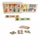 Jeu de Dominos Animaux en Bois 28 Pièces Colorés pour Enfants Apprentissage Formes et Couleurs