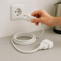 Rallonge Électrique Blanche 5m – 1380W, 220V-240V