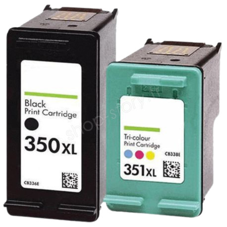 Pack de Cartouches Compatibles HP 350-351 XL Noir & Couleur pour Imprimantes DeskJet, OfficeJet & PhotoSmart HP