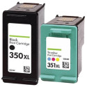 Pack de Cartouches Compatibles HP 350-351 XL Noir & Couleur pour Imprimantes DeskJet, OfficeJet & PhotoSmart HP