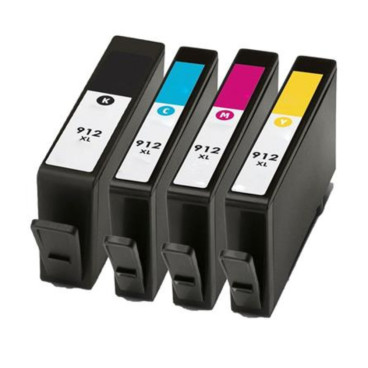 Pack de Cartouches Compatibles HP 912 XL pour Imprimantes OFFICEJET All-In-One 8010 à 8025