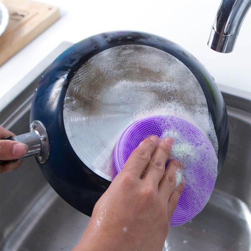 Éponge de cuisine en silicone, éponges pour laver la vaisselle