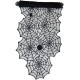 Pack de 2 Grands Chemins de Table Halloween Tissu Polyester Noir Motif Toile d'Araignée 183 x 45 cm Décoration