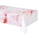 Grande Nappe Halloween Blanche Sanglante Motif Eclaboussures Rouges 245 x 75 cm Décoration