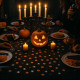 Pack de 300 Confettis Halloween Citrouilles et Fantômes en Papier pour Décoration de Table