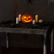 Pack de 2 Grands Chemins de Table Halloween Tissu Polyester Noir Motif Toile d'Araignée 183 x 45 cm Décoration