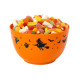 Lot de 2 Saladiers Halloween Orange Rigide 20cm à Motifs pour Décoration de Table