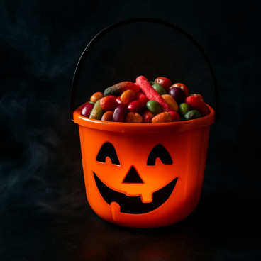 Seau à Bonbons Halloween Orange Rigide 14cm Motif Tête de Citrouille pour Enfants Trick Or Treat