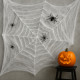 Toile d'Araignée Géante Réutilisable pour Décoration Intérieure Halloween Facile à Poser