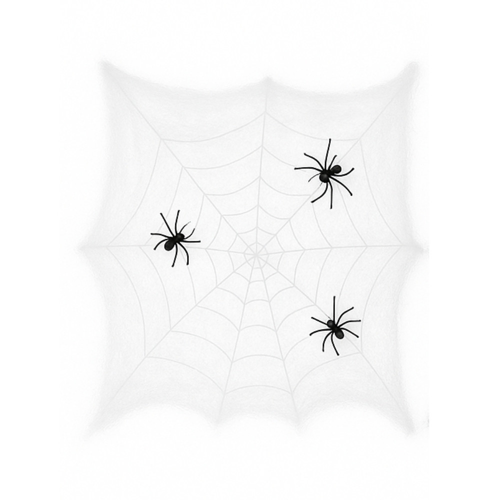 Toile d'Araignée Géante Réutilisable pour Décoration Intérieure Halloween Facile à Poser