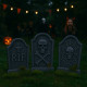 Lot de 3 Pierres Tombales RIP en Polystyrène 35 cm Modèle Aléatoire Décoration Halloween