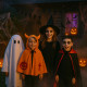 Déguisement Cape à Cornes Enfant Orange et Noire Taille Unique 3 à 6 Ans Costume Halloween