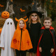 Déguisement Cape à Cornes Enfant Orange et Noire Taille Unique 3 à 6 Ans Costume Halloween
