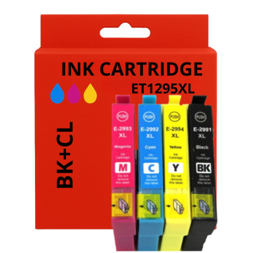 Pack de Cartouches Compatibles EPSON T1295 XL pour Imprimantes Stylus Office, Stylus, Workforce