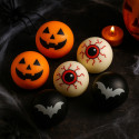 Lot de 6 Balles Rebondissantes Halloween Colorées – Caoutchouc Résistant