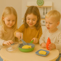 Jouet Poêle Sonore et Lumineuse avec Aliments Magiques, Changement de Couleur, Bruit de Cuisson, À Piles, Dès 2 Ans