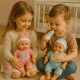 Coffret Poupons Jumeaux Garçon et Fille, 23 cm, avec Pyjamas Rayés et Biberons, Jouet dès 3 Ans