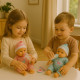 Coffret Poupons Jumeaux Garçon et Fille, 23 cm, avec Pyjamas Rayés et Biberons, Jouet dès 3 Ans