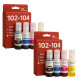 Pack de 4 Cartouches Compatibles EPSON 102-104 pour Imprimantes EcoTank ET L800 à EcoTank ET L14000 & ET2500 à ET 18100, 4x70ml Pack de 4 Cartouches Compatibles EPSON 102-104 pour Imprimantes EcoTank ET L800 à EcoTank ET L14000 & ET2500 à ET 18100, 4x70ml