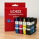 Pack de Cartouches Compatibles BROTHER LC422XL pour Imprimantes MFC J5340DW, J5345DW, J5740DW, J6540DW, J6940DW