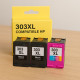 Pack de Cartouches Compatibles HP 303XL pour Imprimantes Envy Inspire 7220e à 7925e & Envy Photo 6220 à 7858 & Tango 100, X