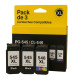 Cartouches Compatibles CANON PG-545 CL-546 Pixma IP 2800 à 2850/MG 2400 à 3053/MX 490, 494, 495/TR 4500 à 4651/TS 205 à 3452